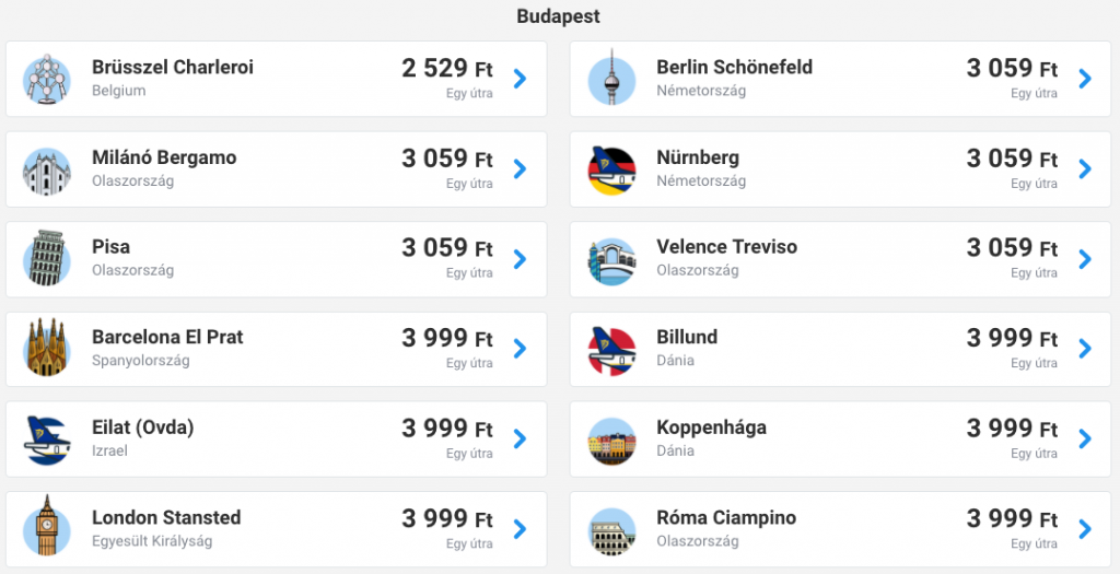 Repülőjegy árak németországba