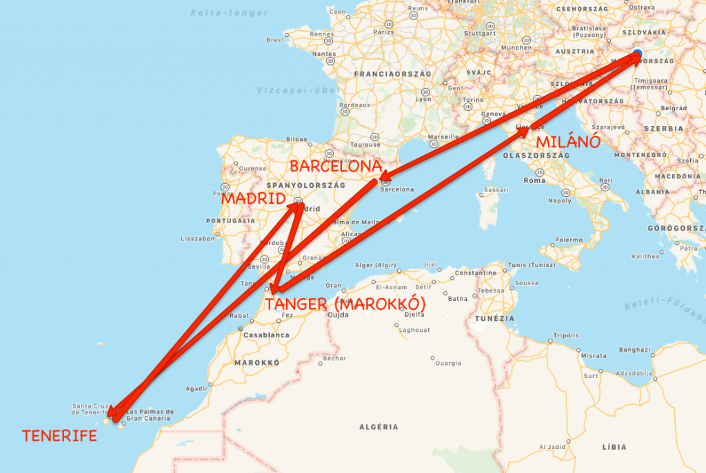 ÉLETED KALANDJA: Barcelona, Tenerife, Madrid, Tangier, Milánó körutazás 33.600 Ft!