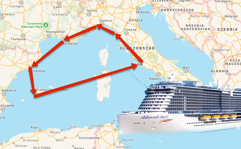 Mediterrán 9 napos óceánjárós utazás, repjegy + hajó 145.000 Ft-ért!
