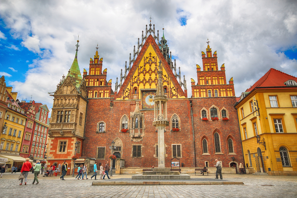 Ratusz, városháza Wroclaw óvárosában