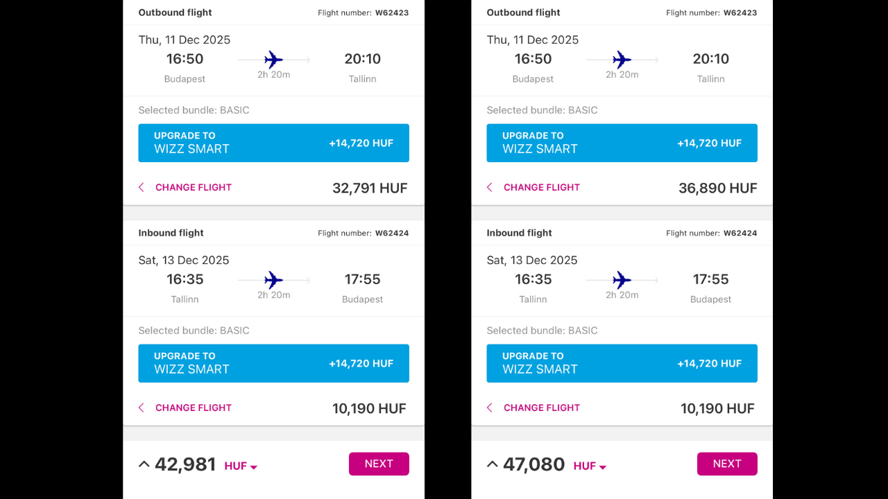 Wizzair Tallin járat