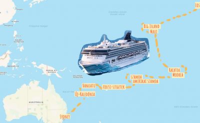 Életed utazása: Ausztrália, Új Kaledónia, Vanuatu, Fidzsi, Szamoa, Francia Polinézia, Hawaii hajóút!